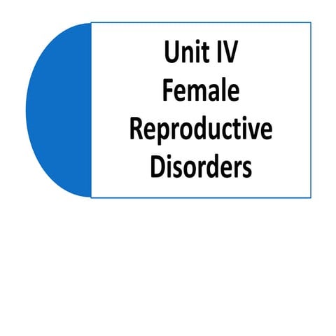 Unit-04 Part (A) Female Reproductive Disorders Provided By Khyber Medical Uni...