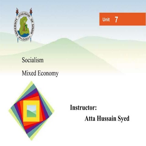 Lec 07 Socialism | Mixed Economy