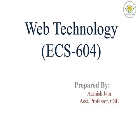 Introduction to Web Technology | PPTX