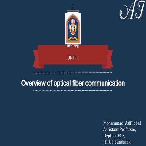 OPTICAL FIBER COMMUNICATION UNIT-1