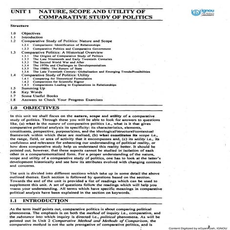Unit 1 Comparative methods and Approaches