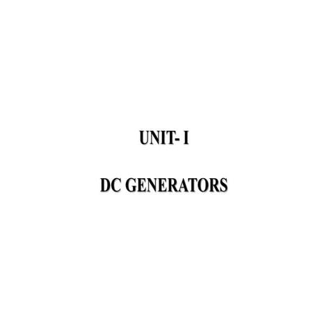 DC GENERATORS 