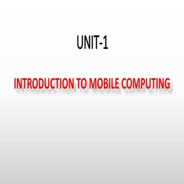 Unit 1 | PPT | Free Download