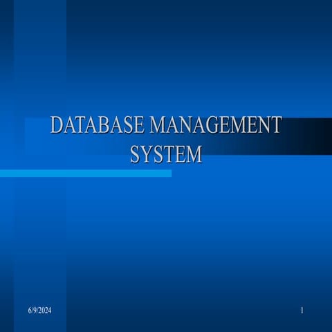 Basic and Introduction to DBMS Unit 1 of AU