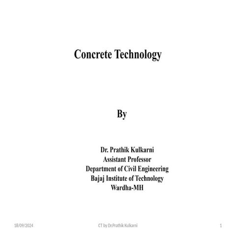 Concrete Technology complete notes of unit 1