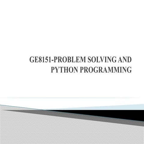 UNIT-1.pptx python for engineering first year students | PPTX