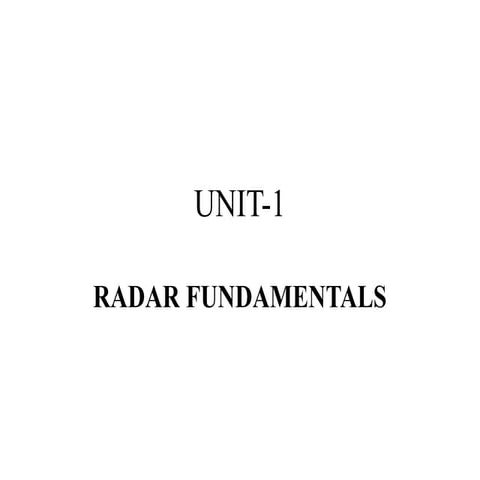 Radar ...............................................