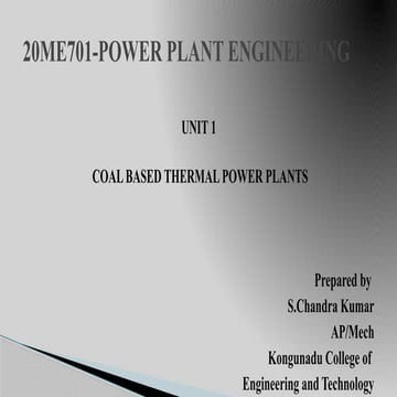 UNIT-1 - COAL BASED THERMAL POWER PLANTS