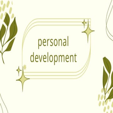 Personal Development - Unit 1- Senior High School | PPTX