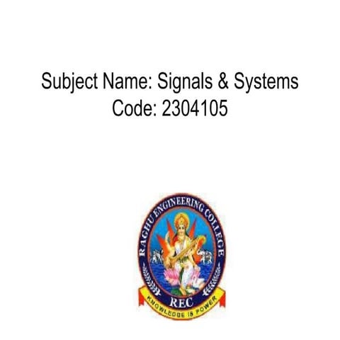 UNIT-1 - Signals and Systems As per JNTU
