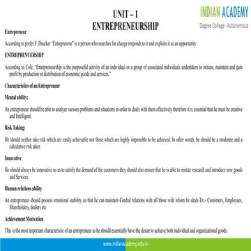 ESM UNIT 1.pptx- Bangalore University Notes for BBA/B.com 2024