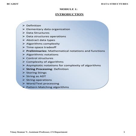 Introduction of data structures and algorithms | PDF