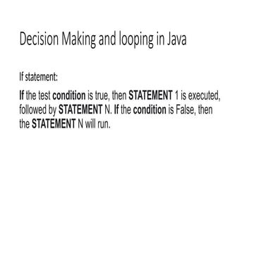 Unit- 1 -Java - Decision Making . pptx | PPT