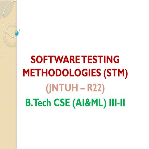 Software Testing Introduction | PPTX