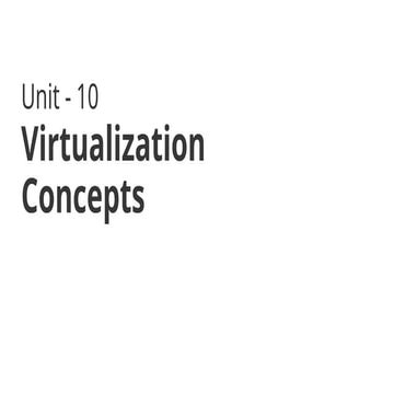 Virtualization Concepts: Virtual machines