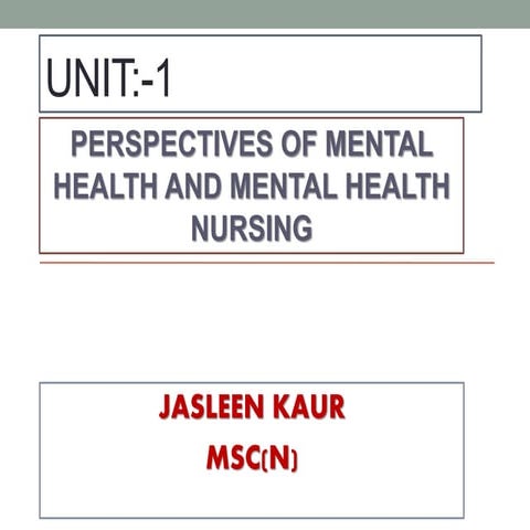 Mental health,Mental illness,characteristics of mentally healthy person and m...