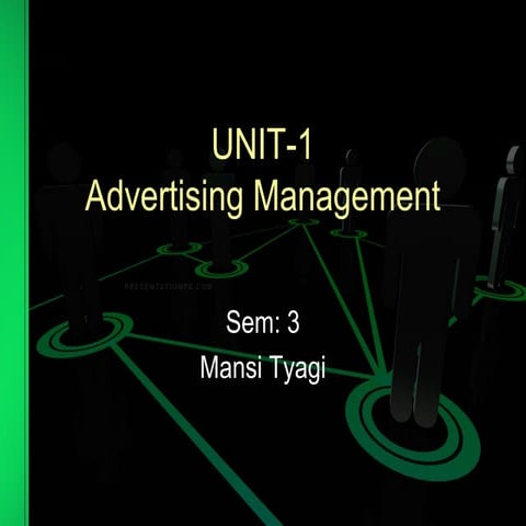 ADVERTISING MANAGEMENT -UNIT 1 BBA III SEM