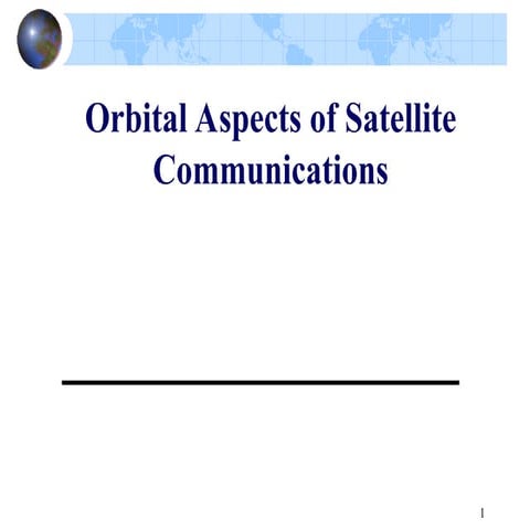 orbital aspects of space communication in ece