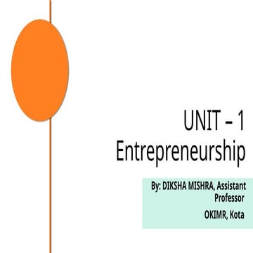 UNIT - 1 Concept of Entrepreneurship.pptx