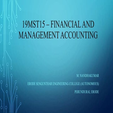 Introduction of accounting