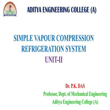 UNIT-1_HVAC: Advanced Vapour Compression Cycles