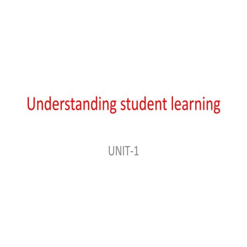 UNIT-1(M.Tech).pptx understanding student learning