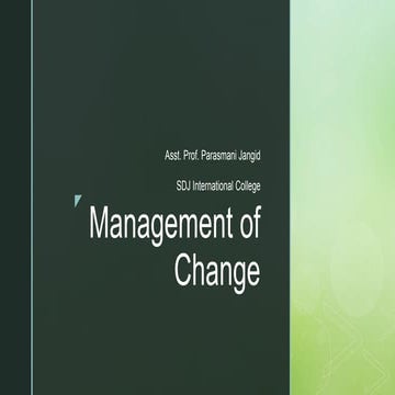 Managing Change