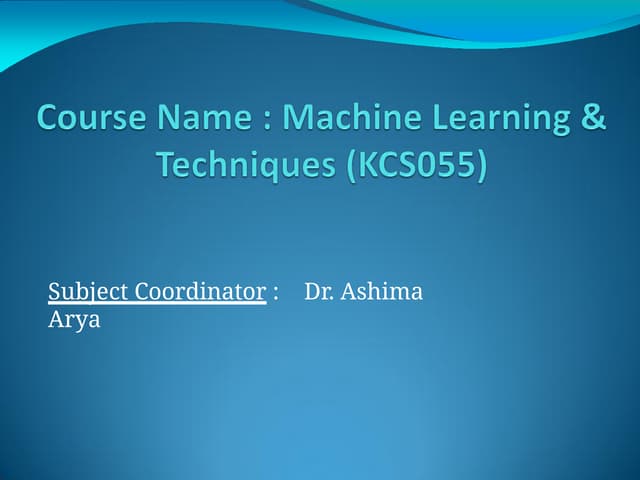 Unit-1  introduction to machine learning