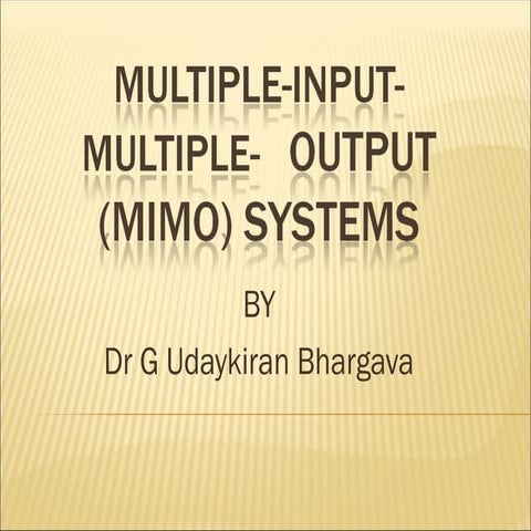 Mimo communication System | PPTX