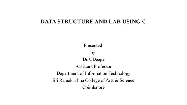 Data Structure , Classification of Data structure