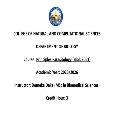 Unit-1 Parsitology, Introduction to Parasitology..pdf
