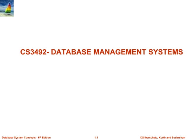 UNIT-1 PPT.pptCS 3492 DBMS UNIT 1 to 5 overview Unit 1 slides including purpo...