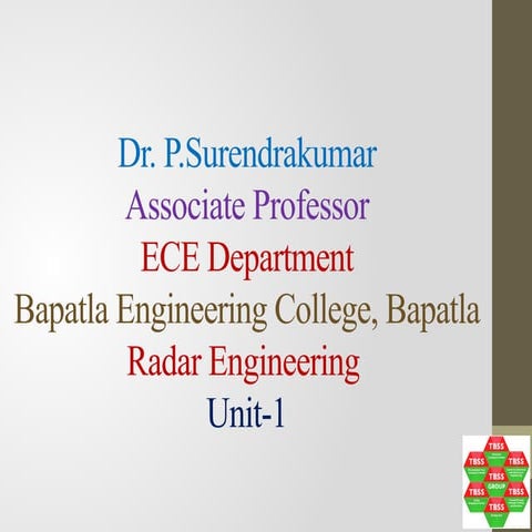 UNIT-1 Dr. P. Surendra Kumar -Radar Engineering.pptx