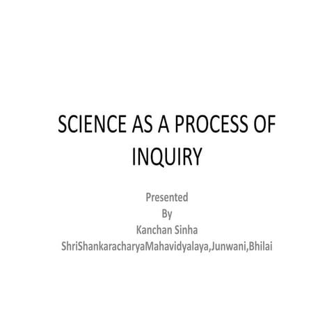Unit 1 science as enquiry