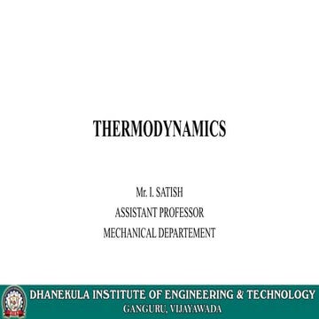 Basics of Thermodynamics with problems