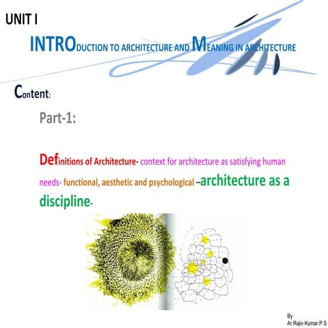 THEORY OF ARCHITECTURE