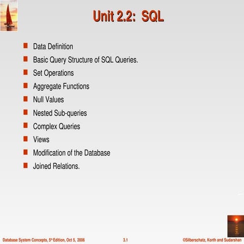 SQL - Structured query language introduction | PPTX