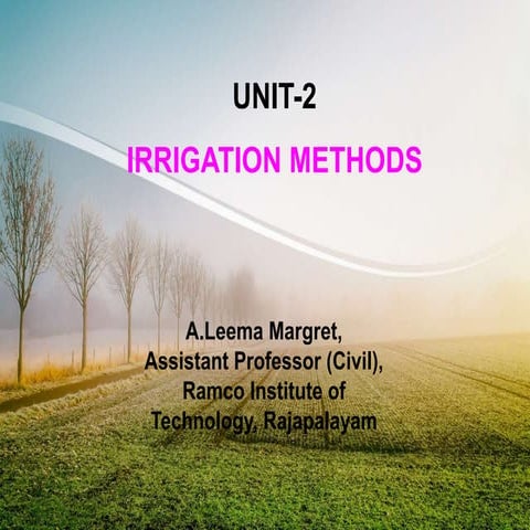 Unit 2 Irrigation Methods
