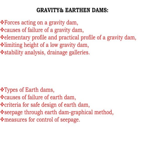 Design of gravity dams | PPTX