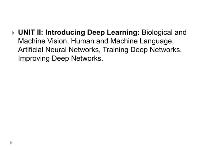 Deep learning Techniques JNTU R20 UNIT 2