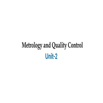 Metrology and Quality Control_ Limit, fit, tolerance