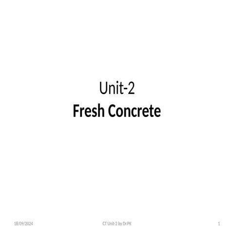 Concrete Technology Complete notes of Unit 2