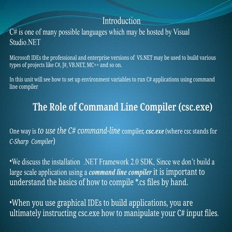 C# PPT FPR STUFENTS NOTES PPT FILES STUDY