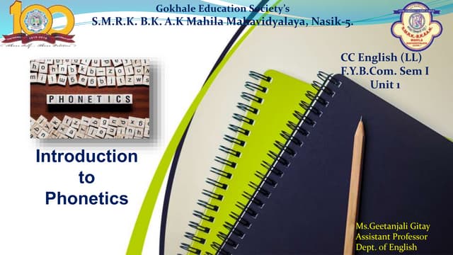 Unit 1 1 Introduction To Phonetics 1 Pptx Unit 1 1 Introduction To Phonetics 1 Pptx