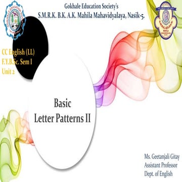 Unit.2.1.basic letter patterns.i | PPTX