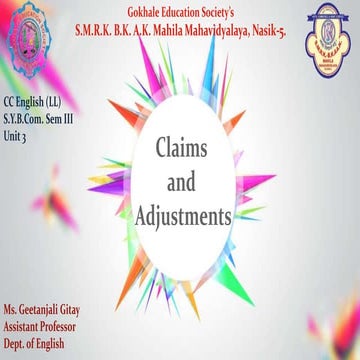 Unit.3.2.claims and adjustments