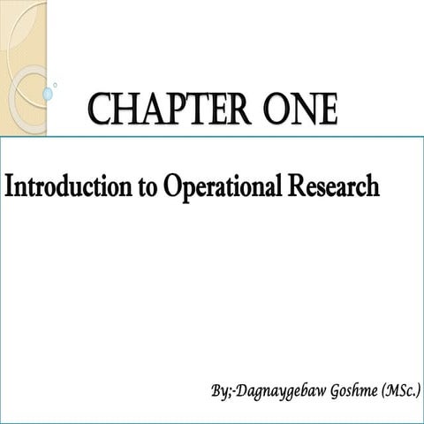 Unit.1 . introduction to oprational research