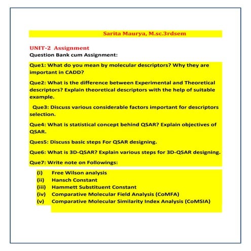 Unit 2 cadd assignment