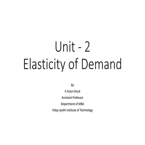 Unit - 2 Elasticity of demand (New Syllabus).ppt