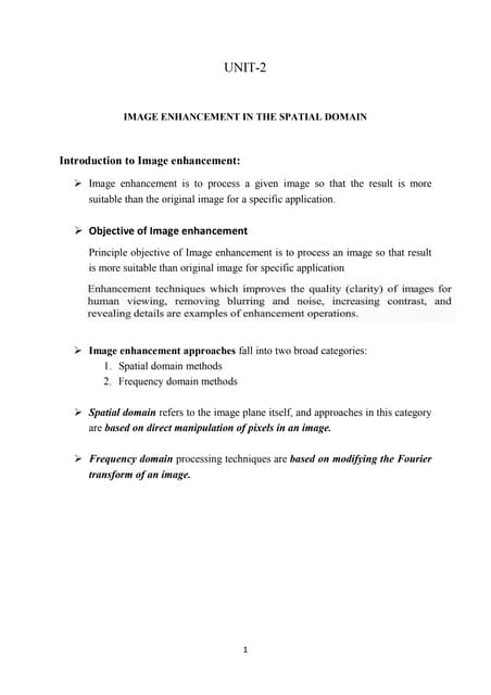 UNIT-2 image enhancement.pdf Image Processing Unit 2 AKTU